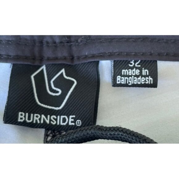 Burnside Mens 32 Board Shorts With Blue Gradient Stripes Drawstring Closure - Picture 3 of 6